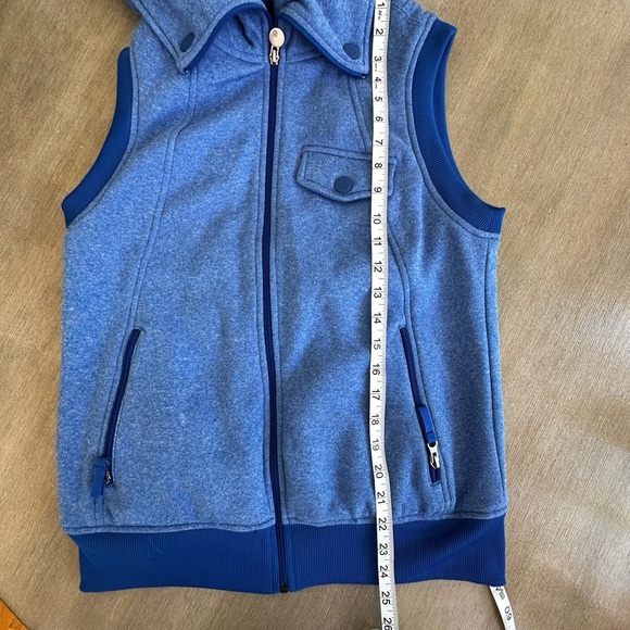 Burton womens dryride hooded Blue Zip-Up Vest small EUC - Picture 8 of 9